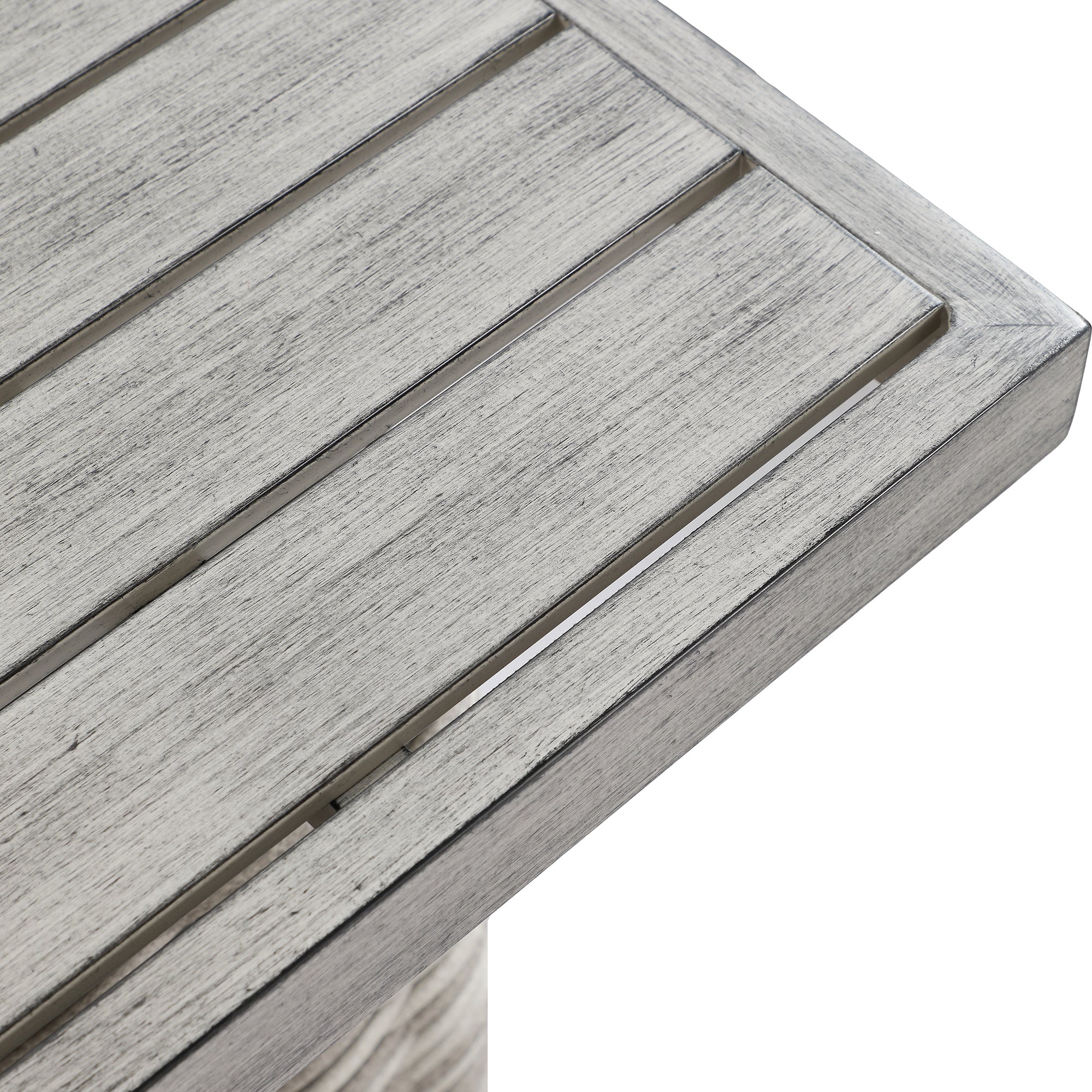 Bellagio Round Wicker Large Corner Casual Dining Set with Rising Table, Light Grey with Taupe Stripes - Image 9