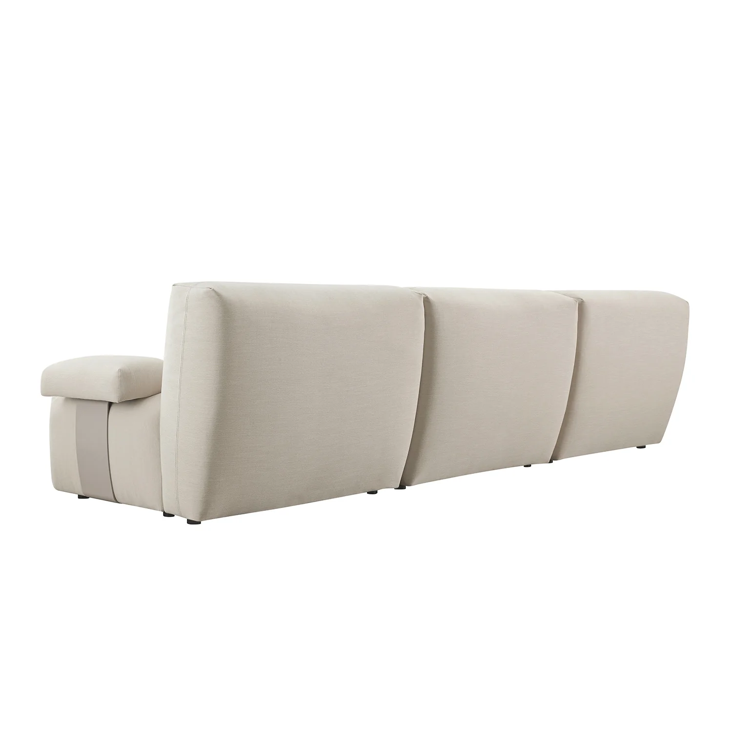 Carlyle Beige Cotton Blend Modular Sofa, 3-Piece - Image 6