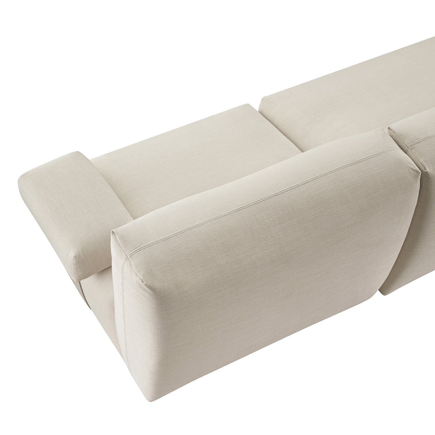 Carlyle Beige Cotton Blend Modular Sofa, 3-Piece - Image 8