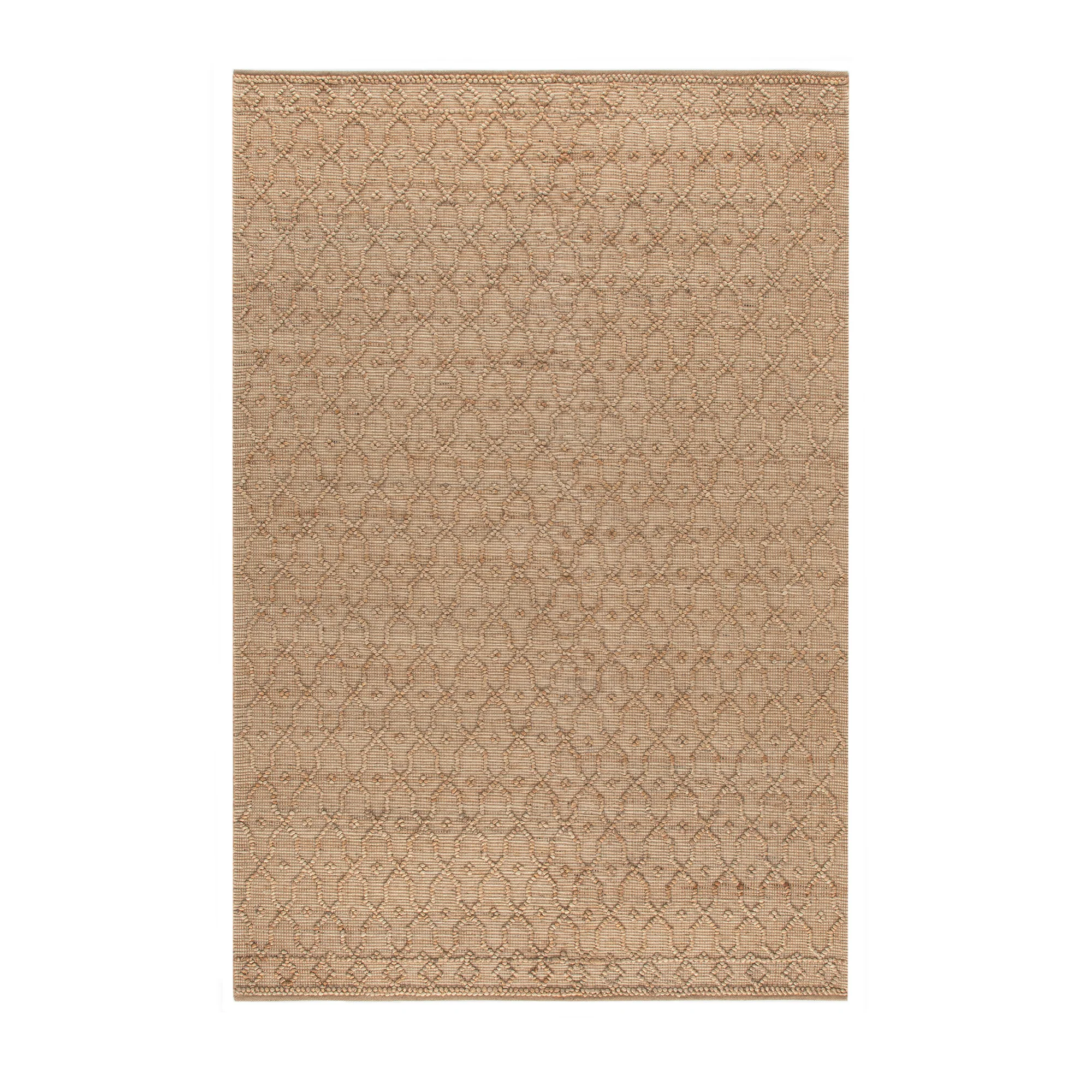 Casablanca Trellis Handwoven & Knotted Natural Jute Rug