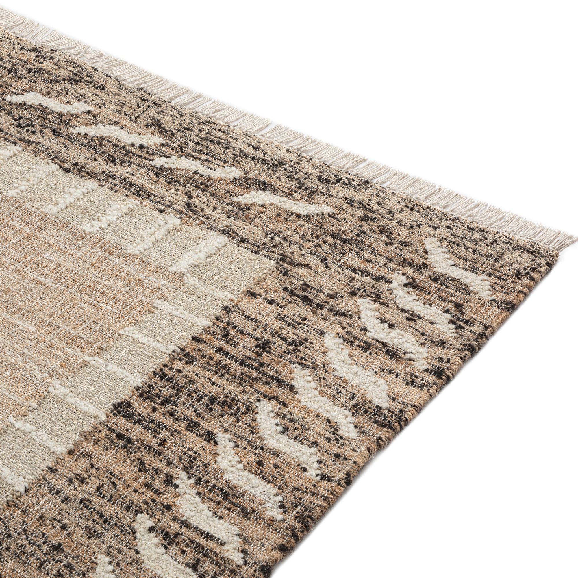 Ezri Border Brown Handwoven Wool & Jute Rug - Image 6