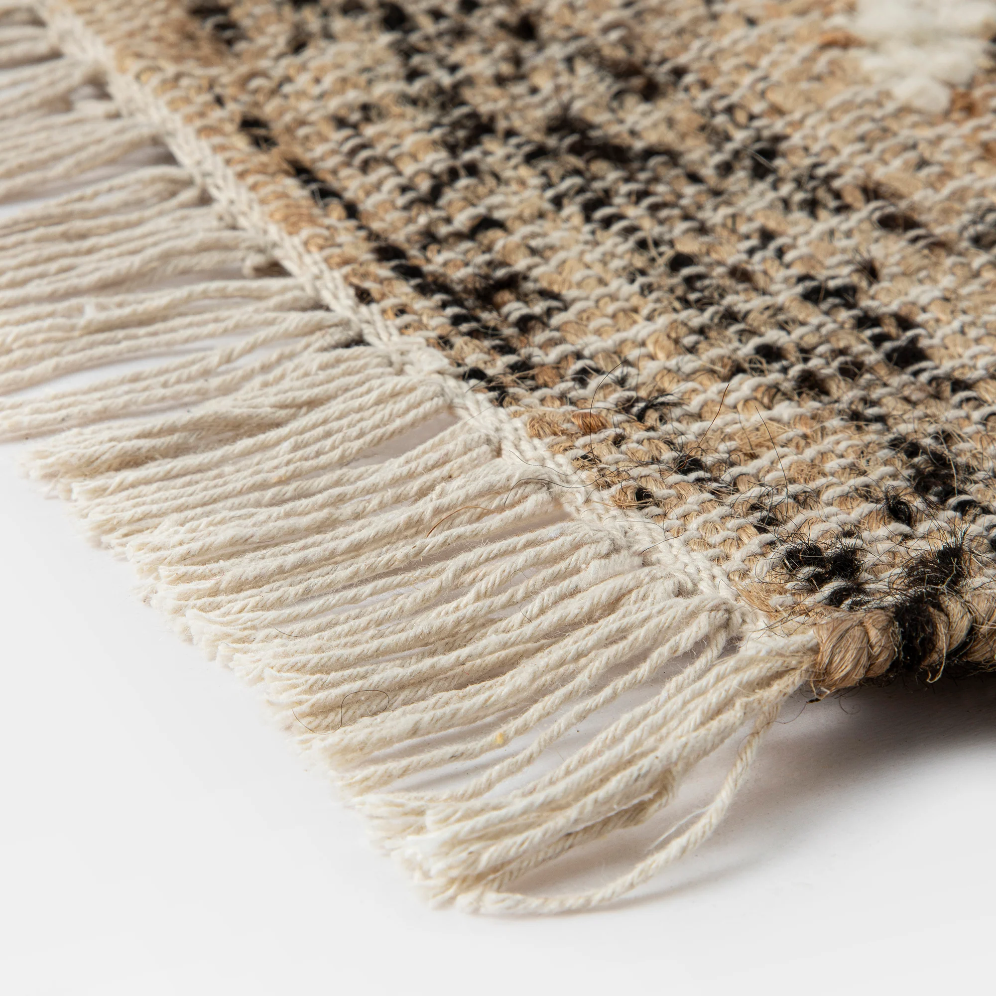 Ezri Border Brown Handwoven Wool & Jute Rug - Image 8