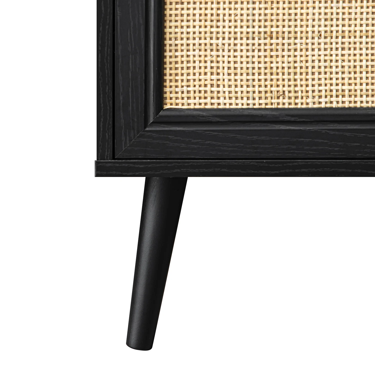 Frances Woven Rattan Writing Bureau, Black - Image 18