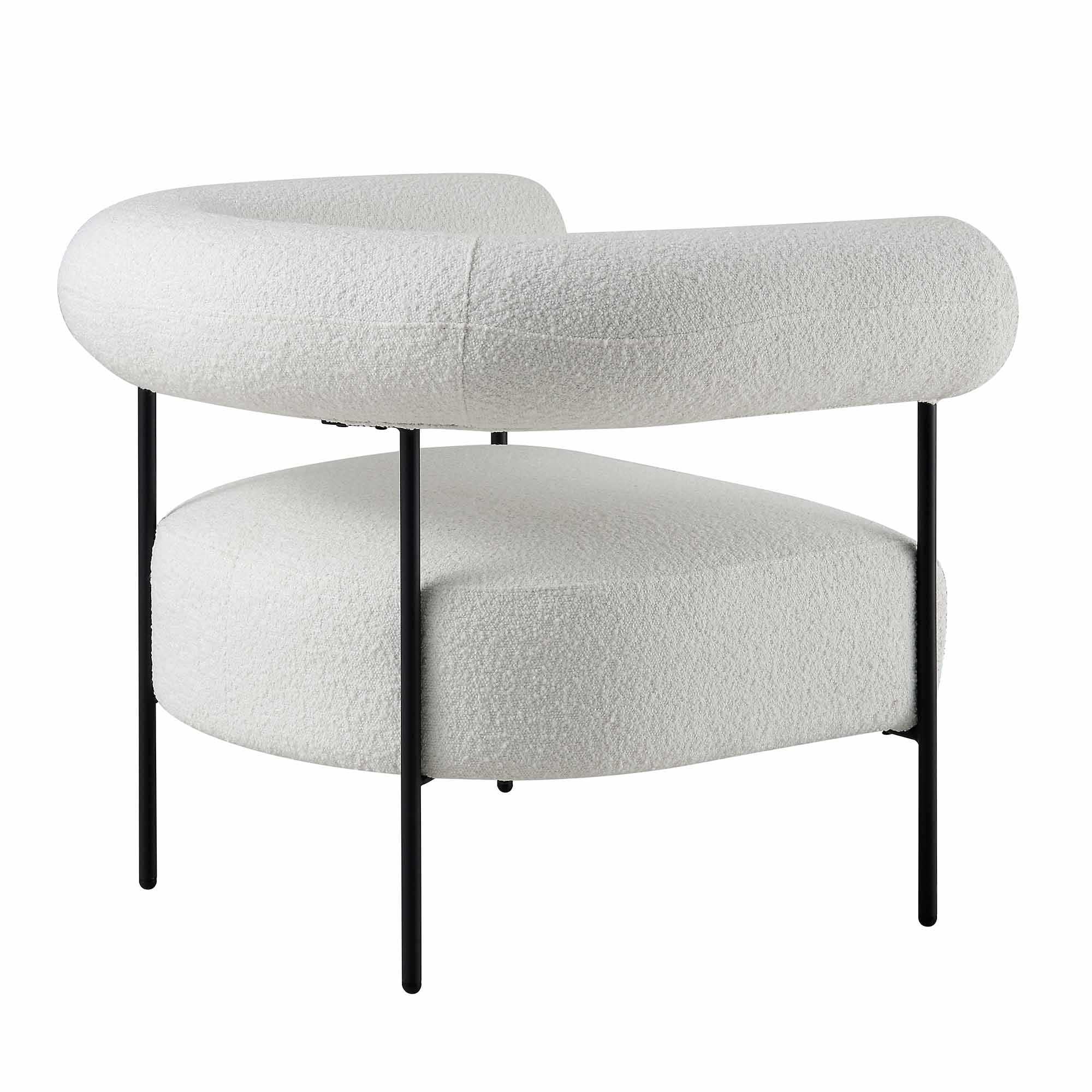 Fulbourn White Boucle Armchair - Image 7
