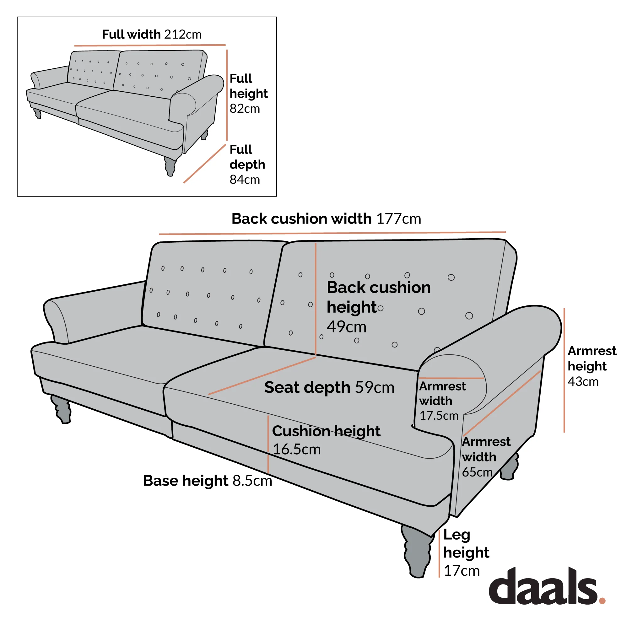 Hanney 3-Seater Chesterfield Sofabed in Moss Green Velvet - Image 13