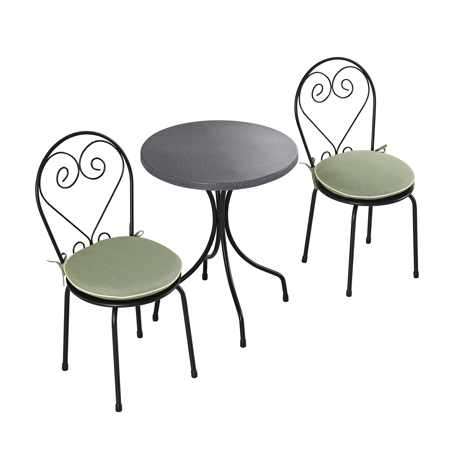 Haymes Metal Indoor and Outdoor Bistro Set, Reseda Green - Image 4