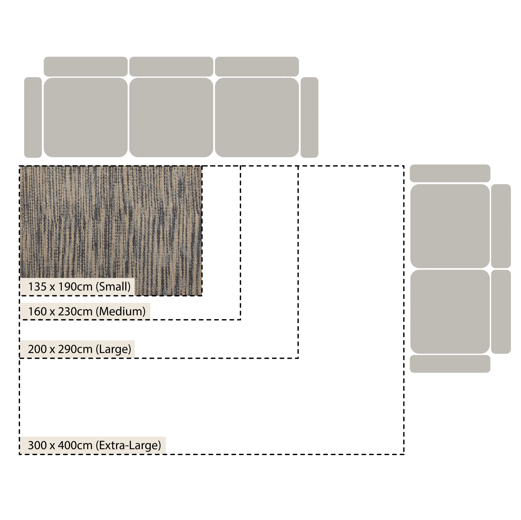 Kansas Bobble Grey Hemp & Cotton Handwoven Rug - Image 3