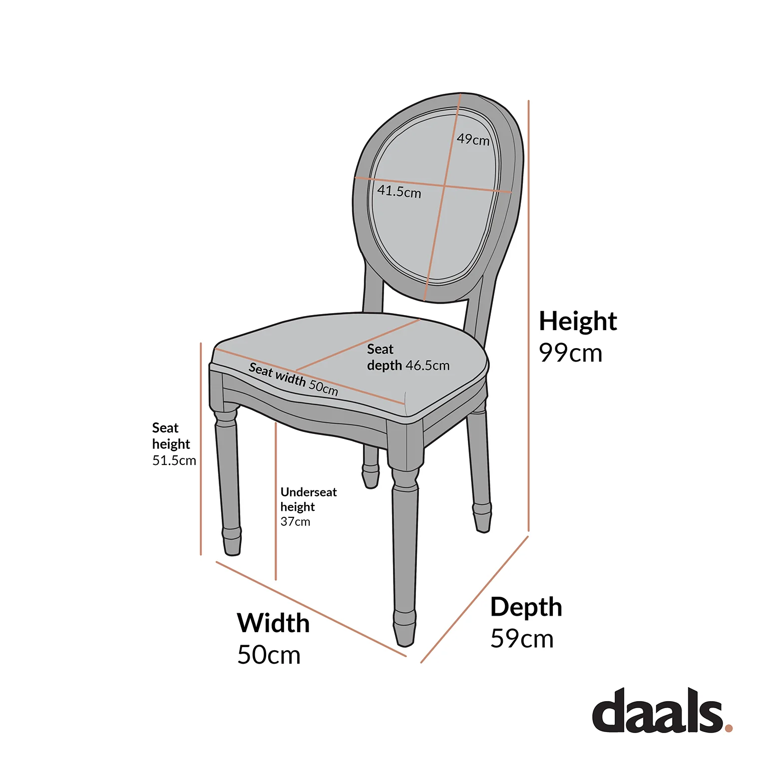 Lainston Set of 2 Classic Weathered Oak Dining Chairs, Beige Textured Fabric - Image 9