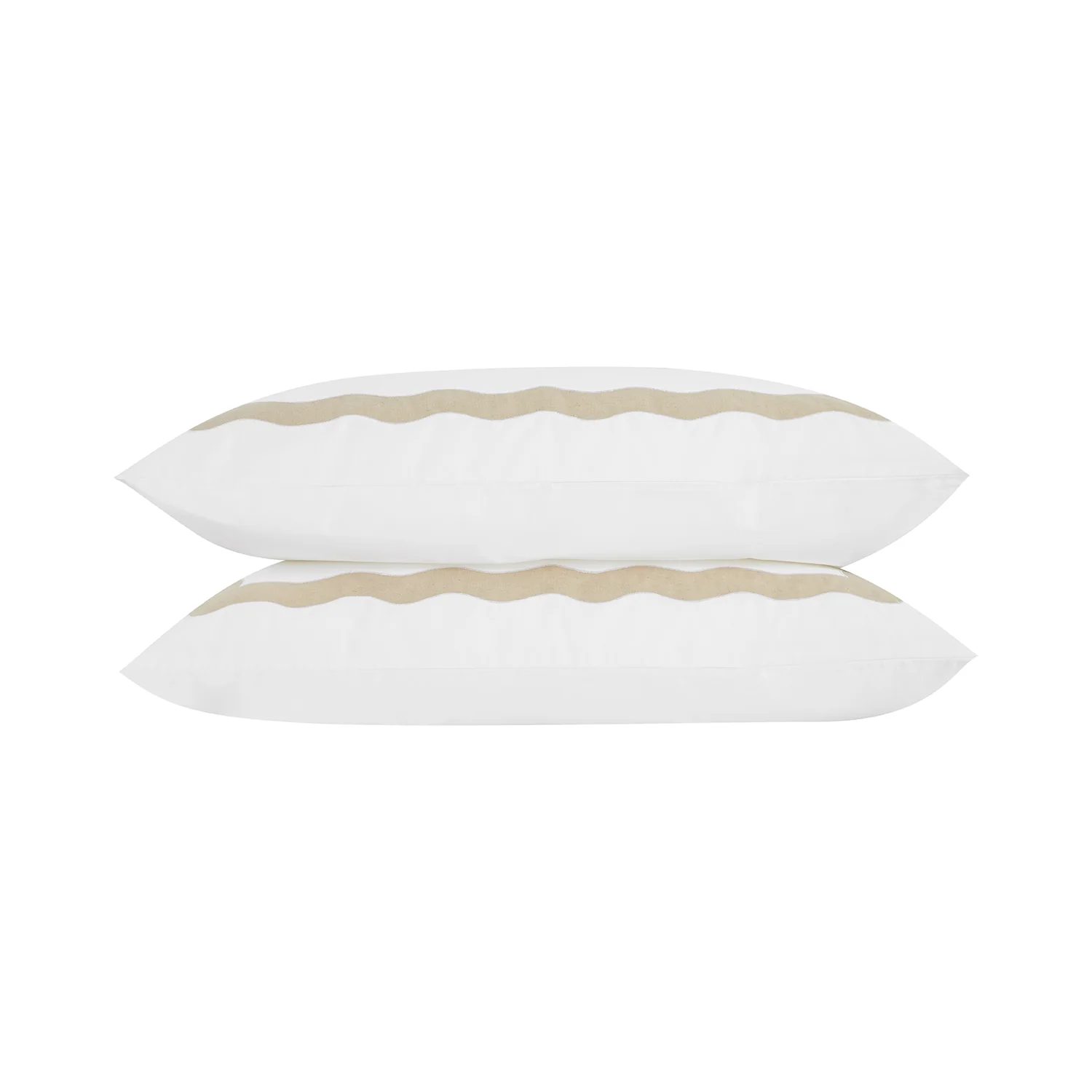 Lucinda Natural Wave 300 Thread Count Cotton Percale Regular Pillowcases - Pair