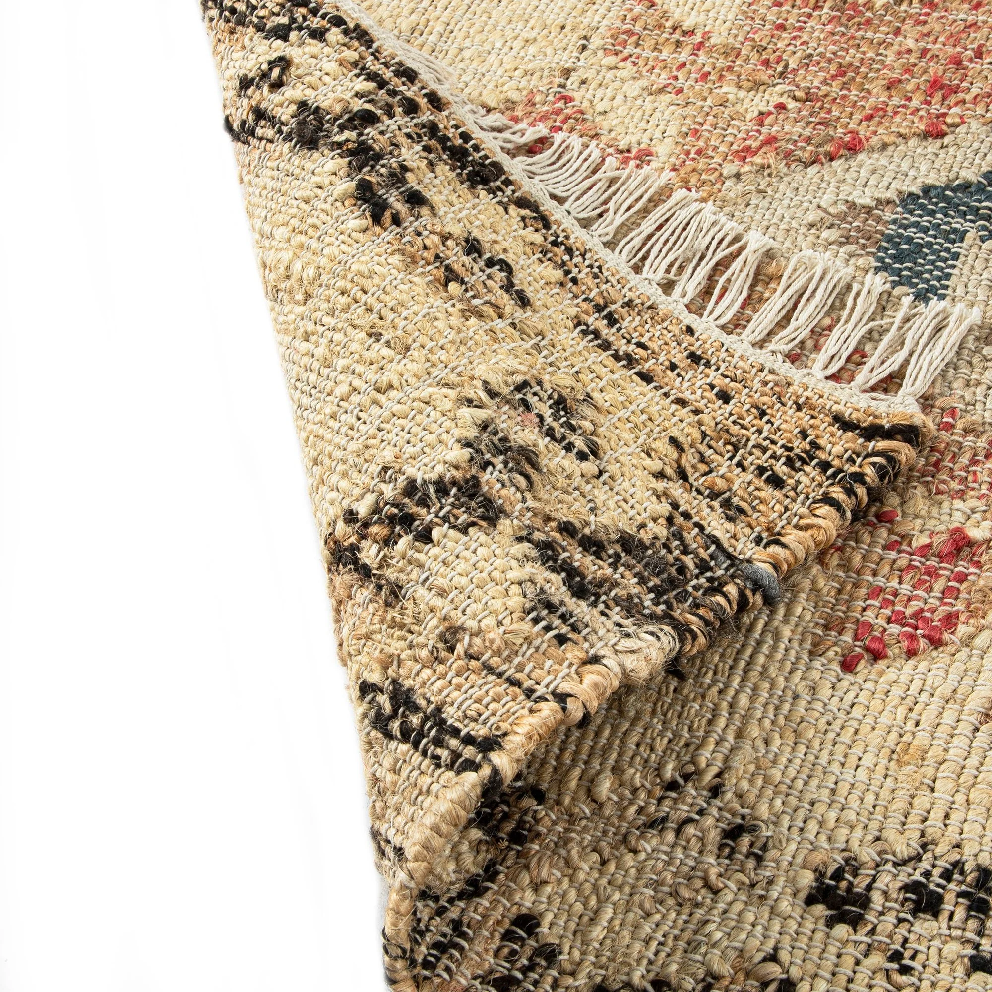 Matalya Kilim Handwoven Wool & Jute Cream Rug - Image 5