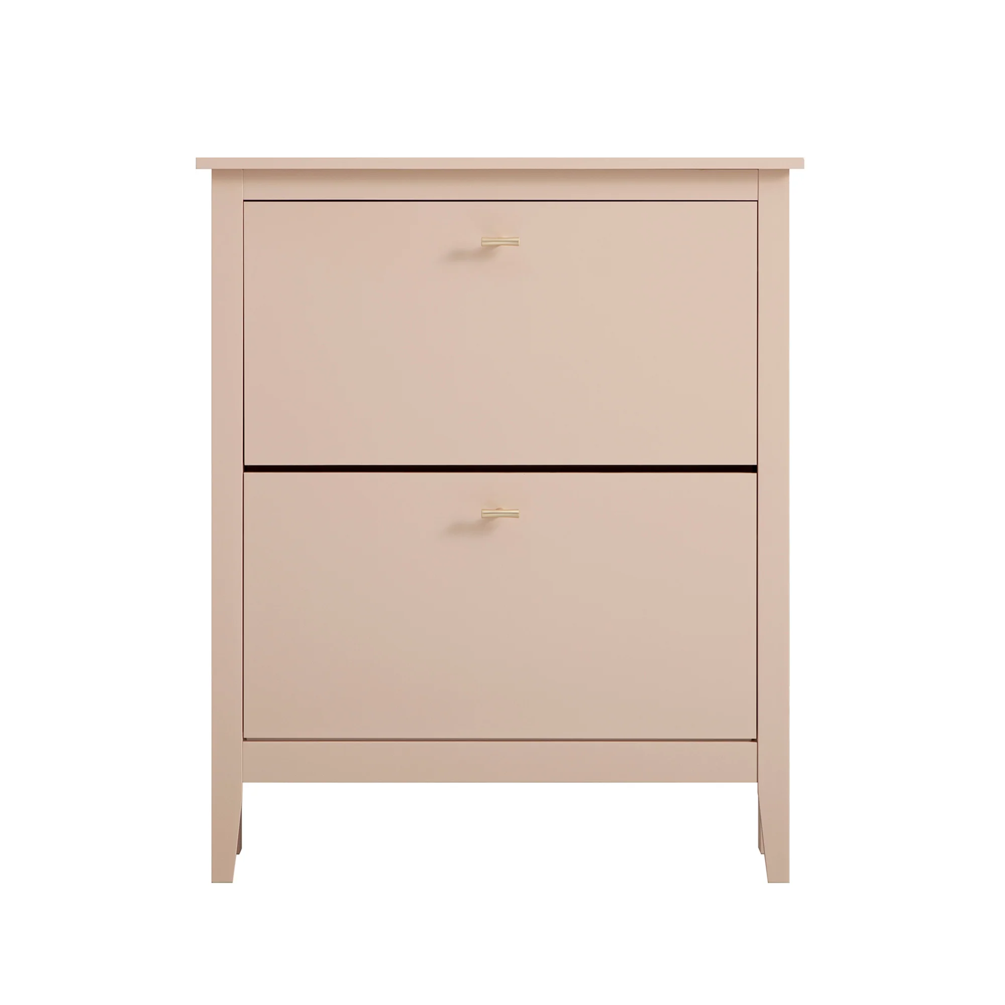 Oakham 2-Tier Shoe Cabinet, Nude Pink