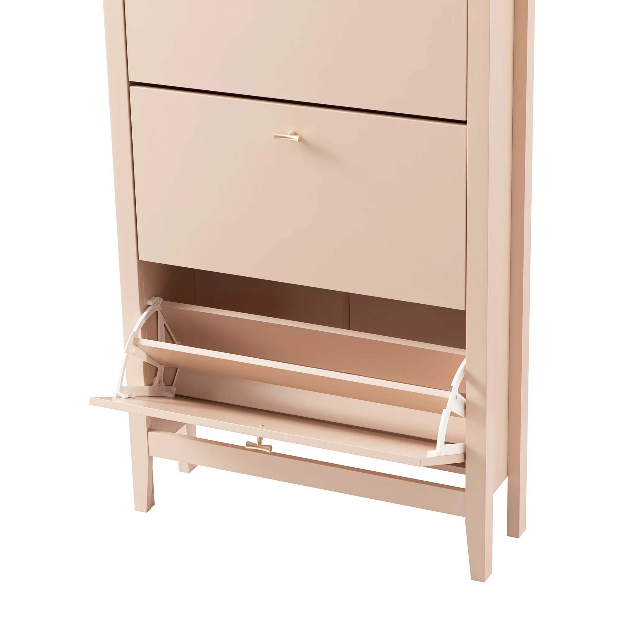 Oakham 3-Tier Shoe Cabinet, Nude Pink - Image 8