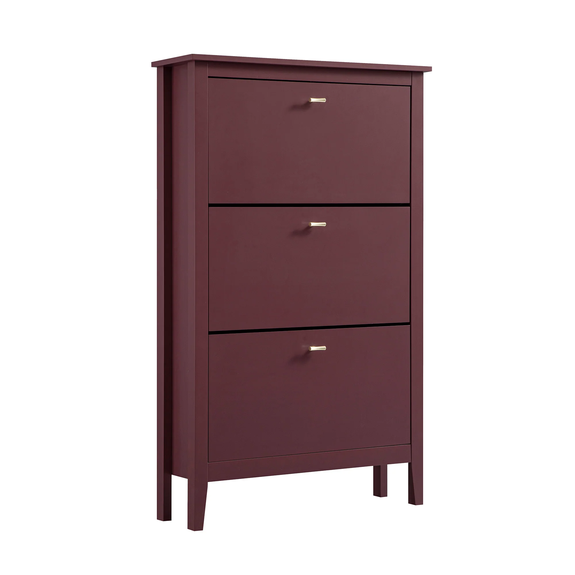 Oakham 3-Tier Shoe Cabinet, Wild Cherry - Image 2
