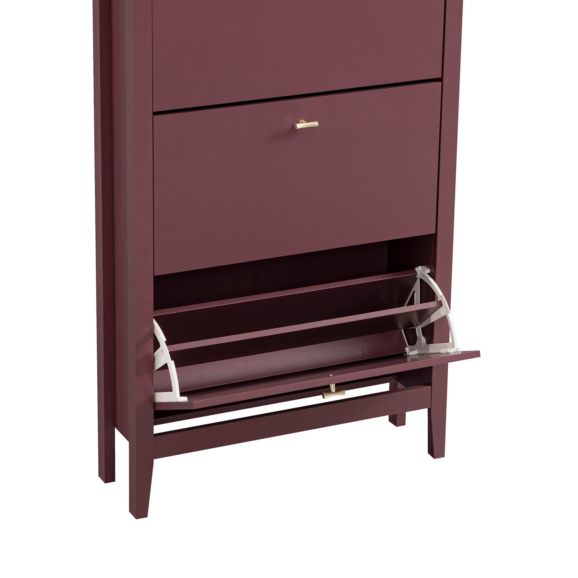 Oakham 3-Tier Shoe Cabinet, Wild Cherry - Image 7