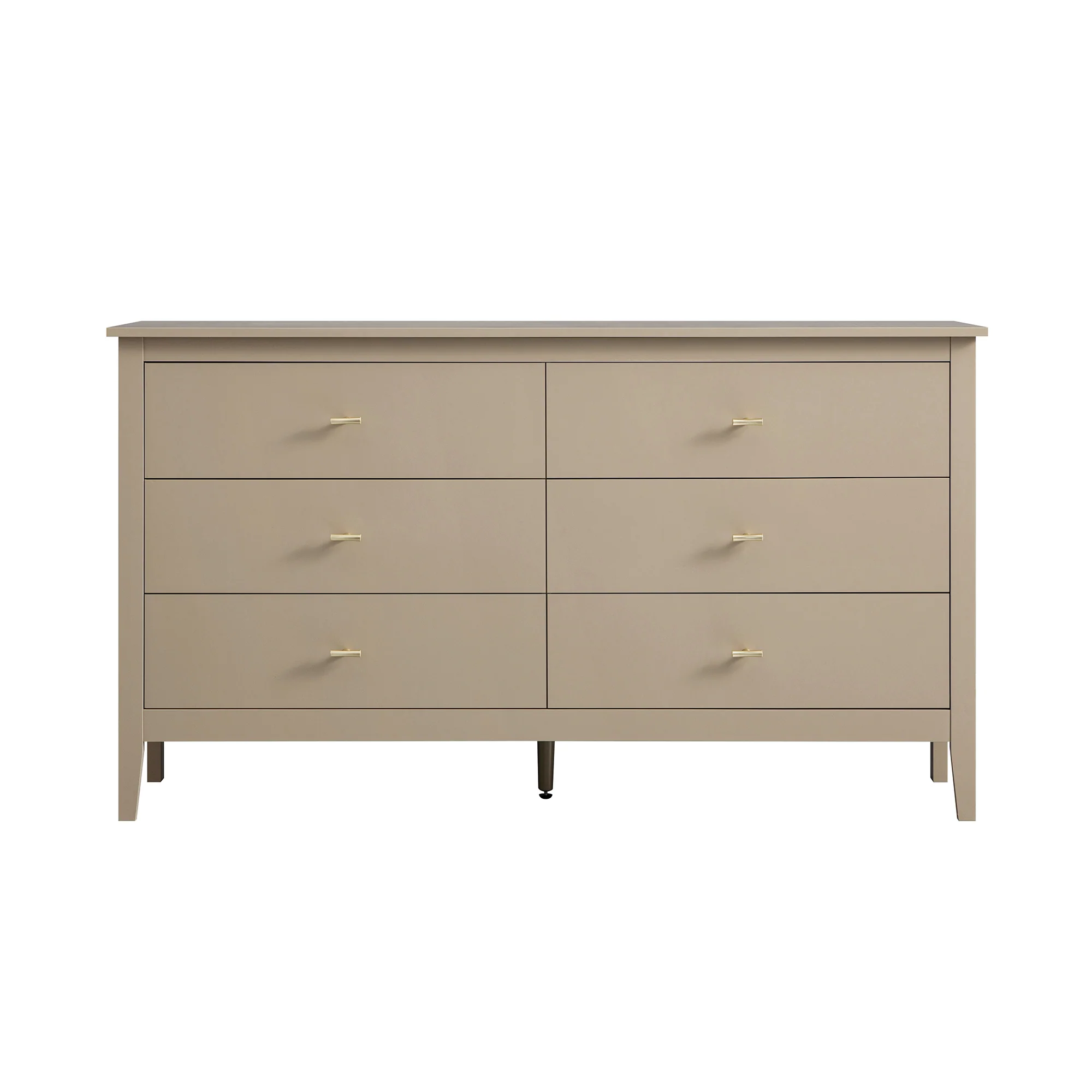 Oakham Chest of 6 Drawers, Deep Greige