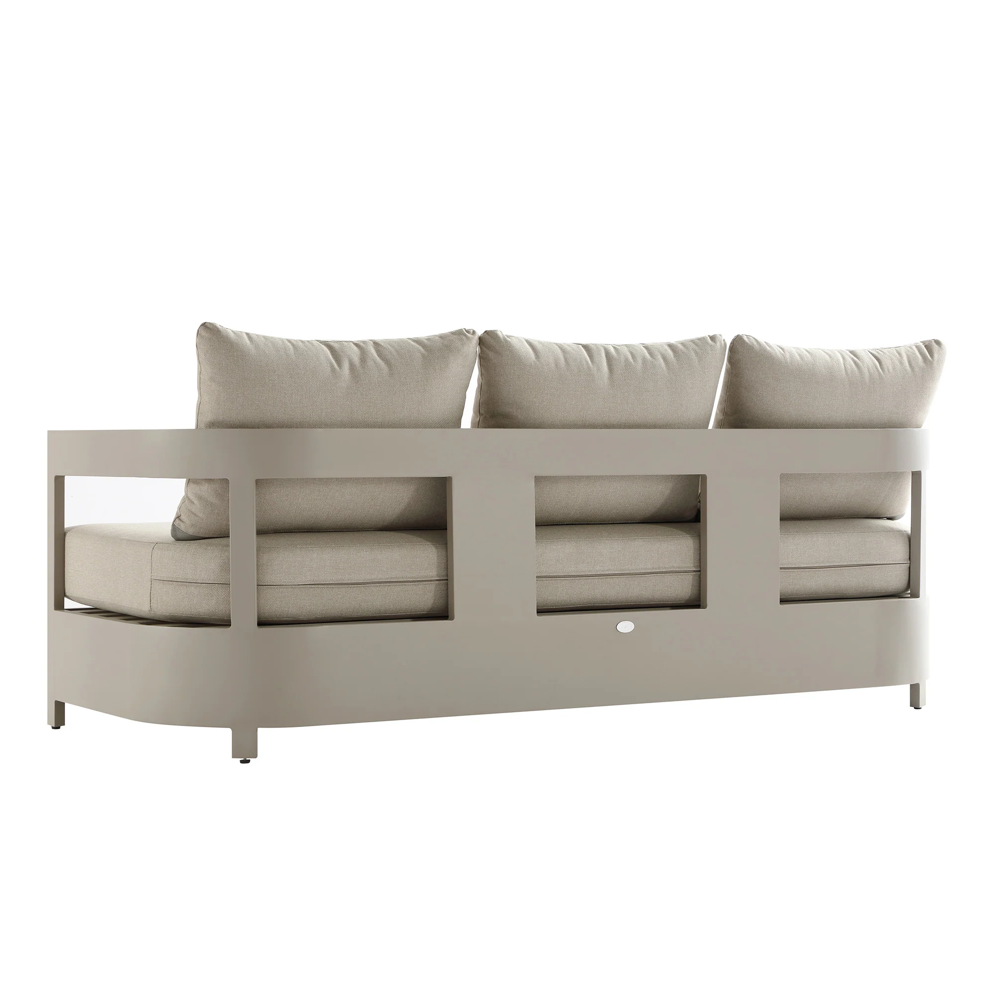 Stanford Outdoor 5-Seater Sofa Set, Taupe with Light Taupe Fabric - Image 14