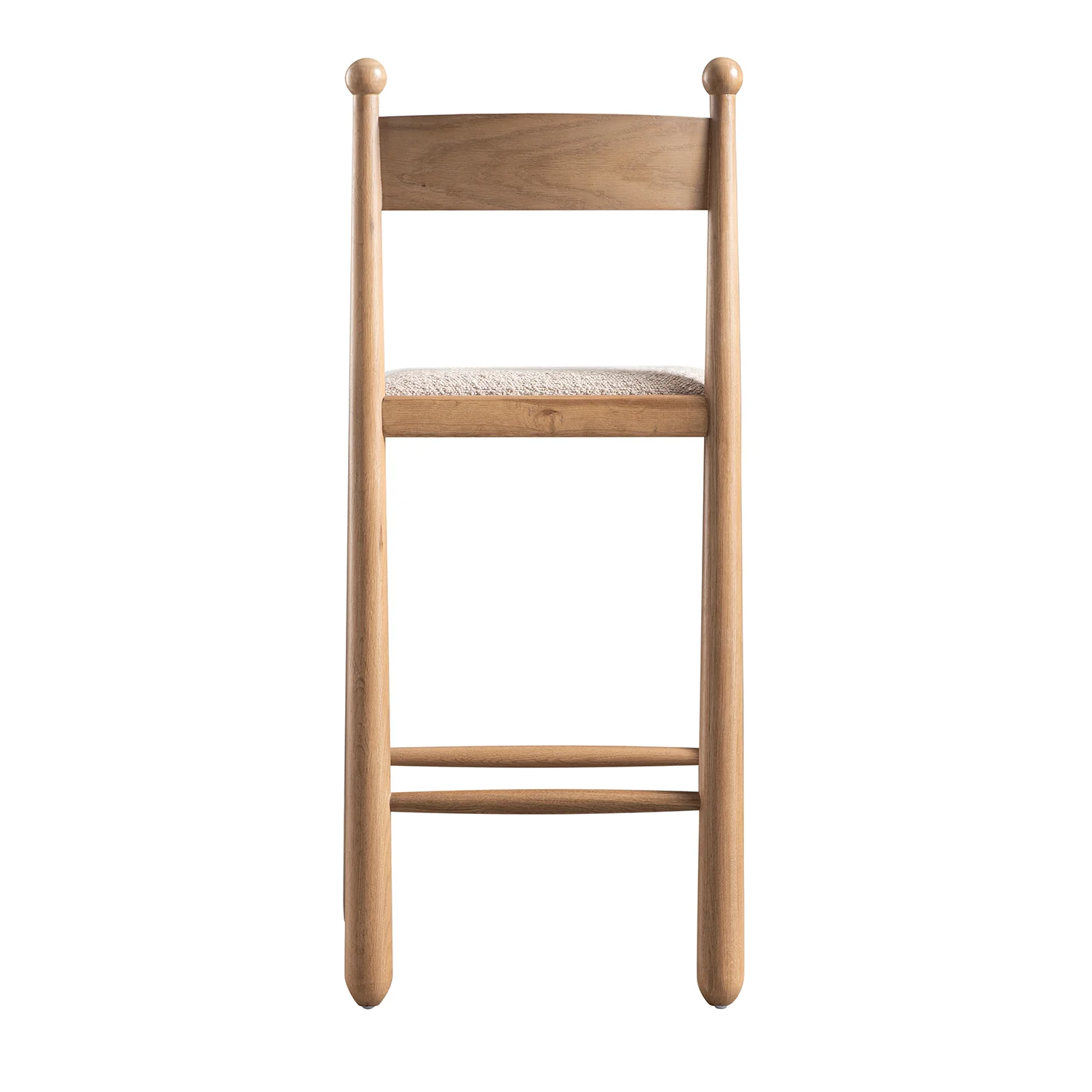 Tama Counter Stool, Light Taupe Boucle | Natural Oak Frame - Image 6