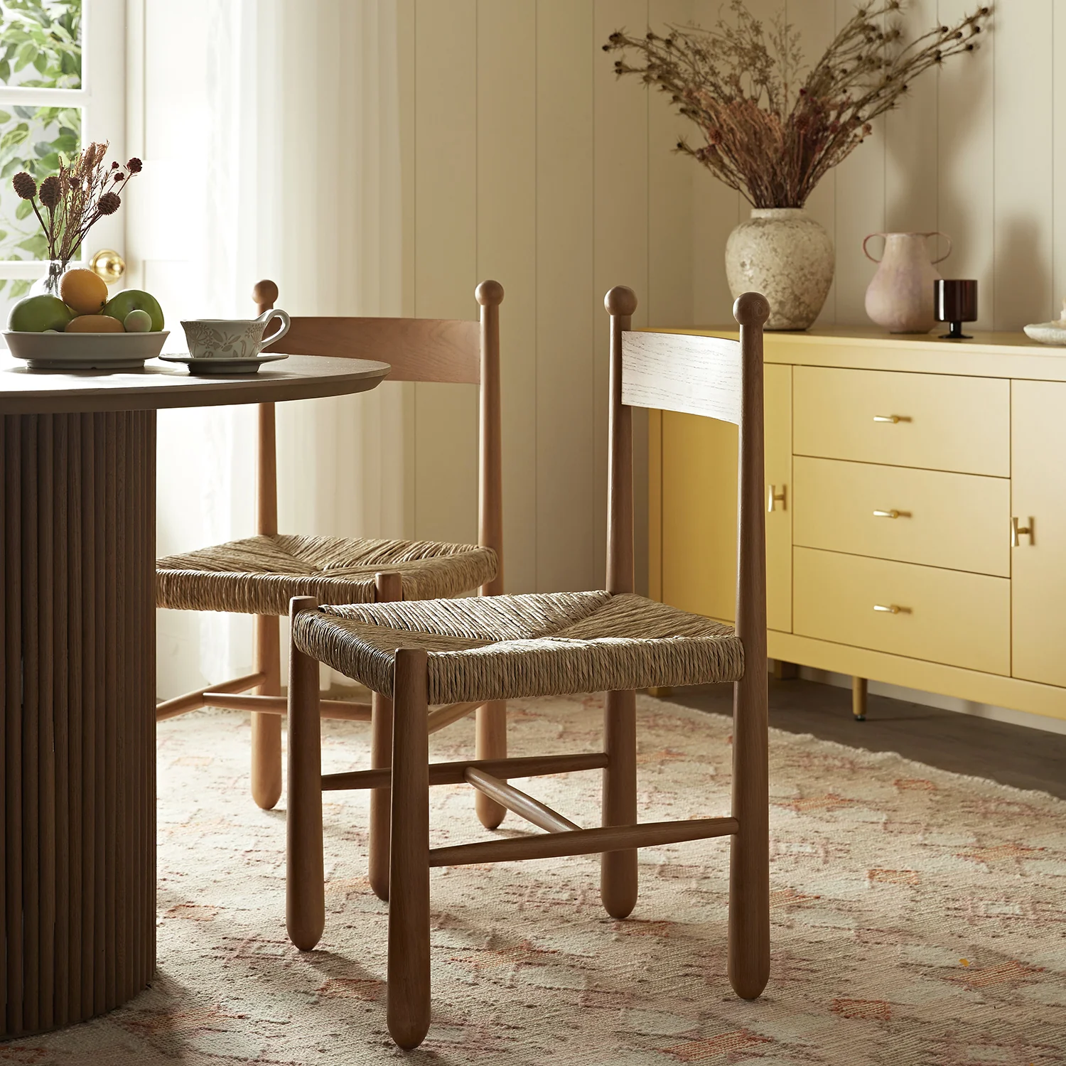 Tama Dining Chair, Woven Seagrass | Natural Solid Oak Frame